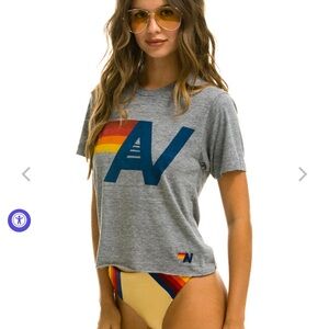 Aviator Nation - logo boyfriend tee - Heather grey